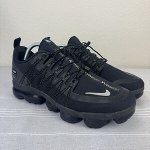 Men's Nike Air VaporMax Run Utility Running Shoes Black Reflective Silver 11